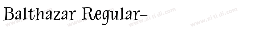 Balthazar Regular字体转换